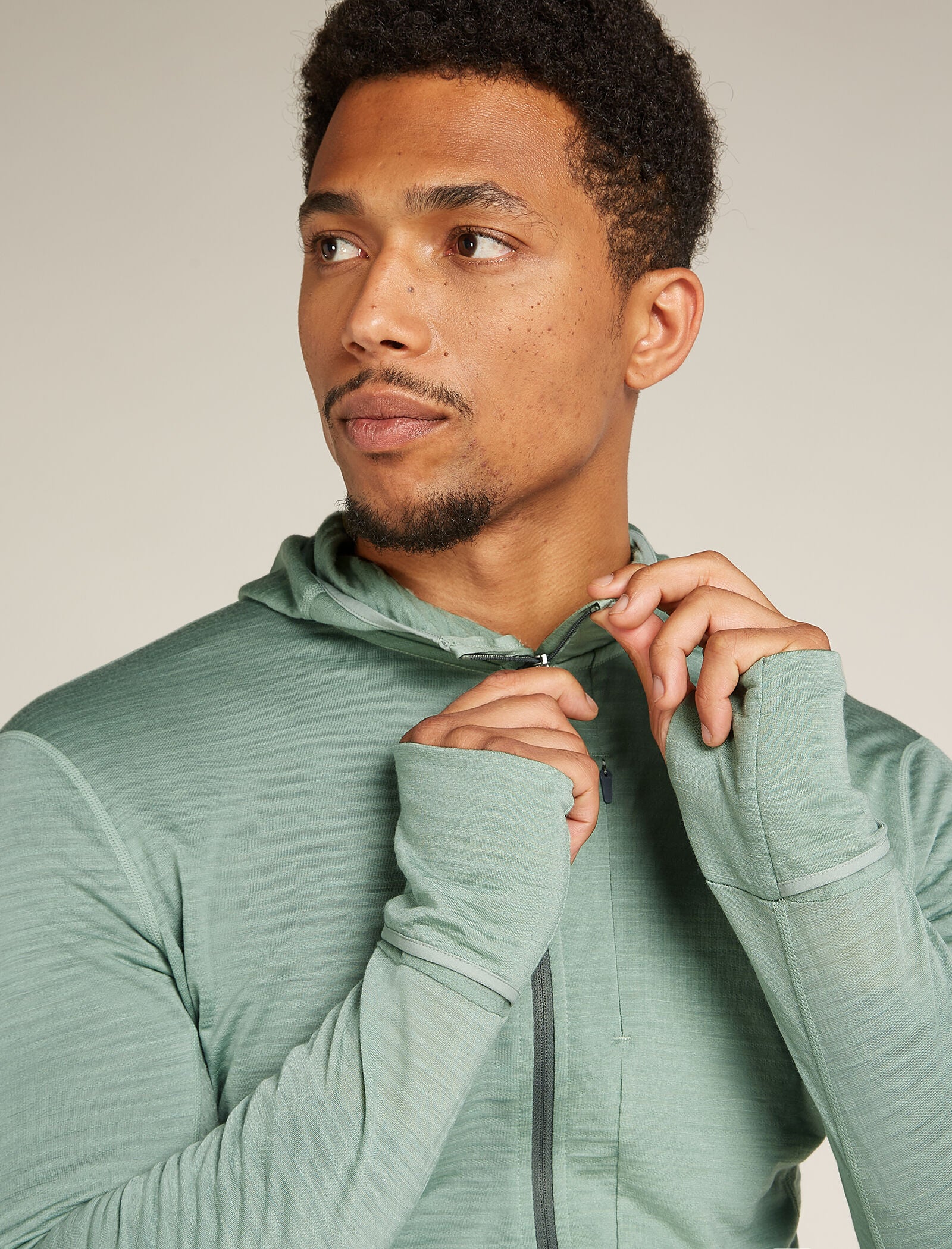 Men's Merino Blend 200 Realfleece™ Descender Long Sleeve Zip Hoodie - Image 8