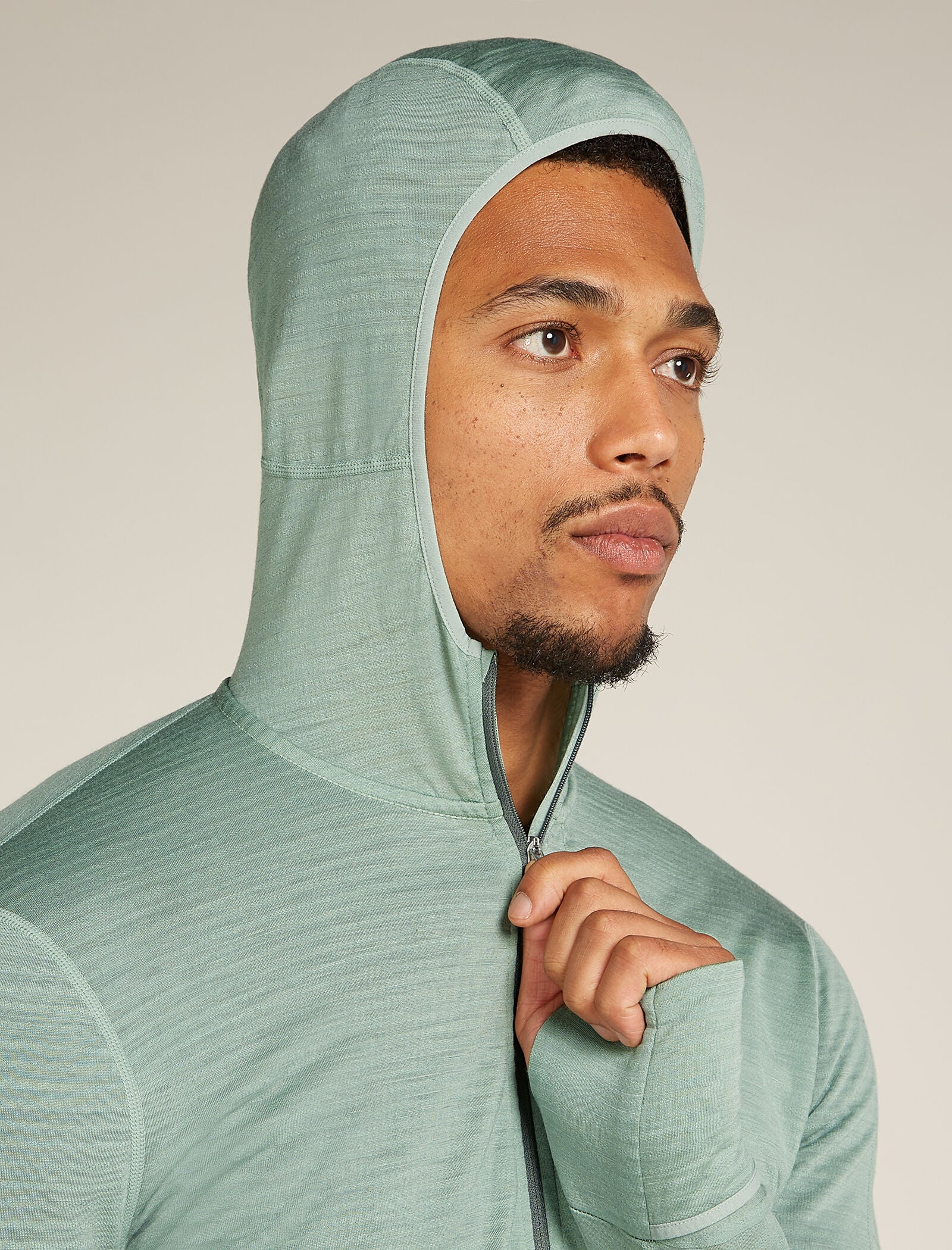 Men's Merino Blend 200 Realfleece™ Descender Long Sleeve Zip Hoodie - Image 9