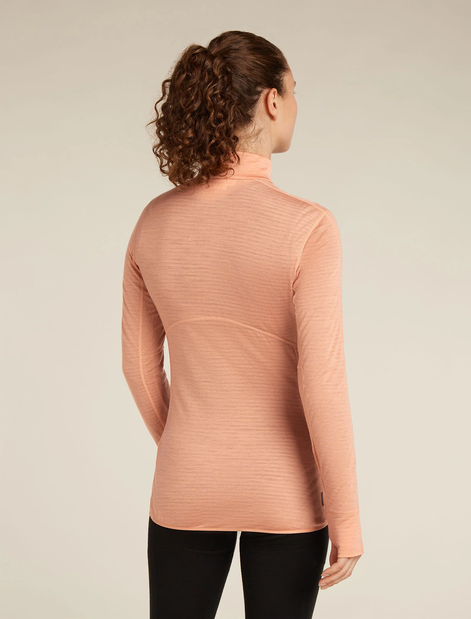 Women's Merino Blend 200 Realfleece™ Descender Long Sleeve Half Zip Top - Image 2