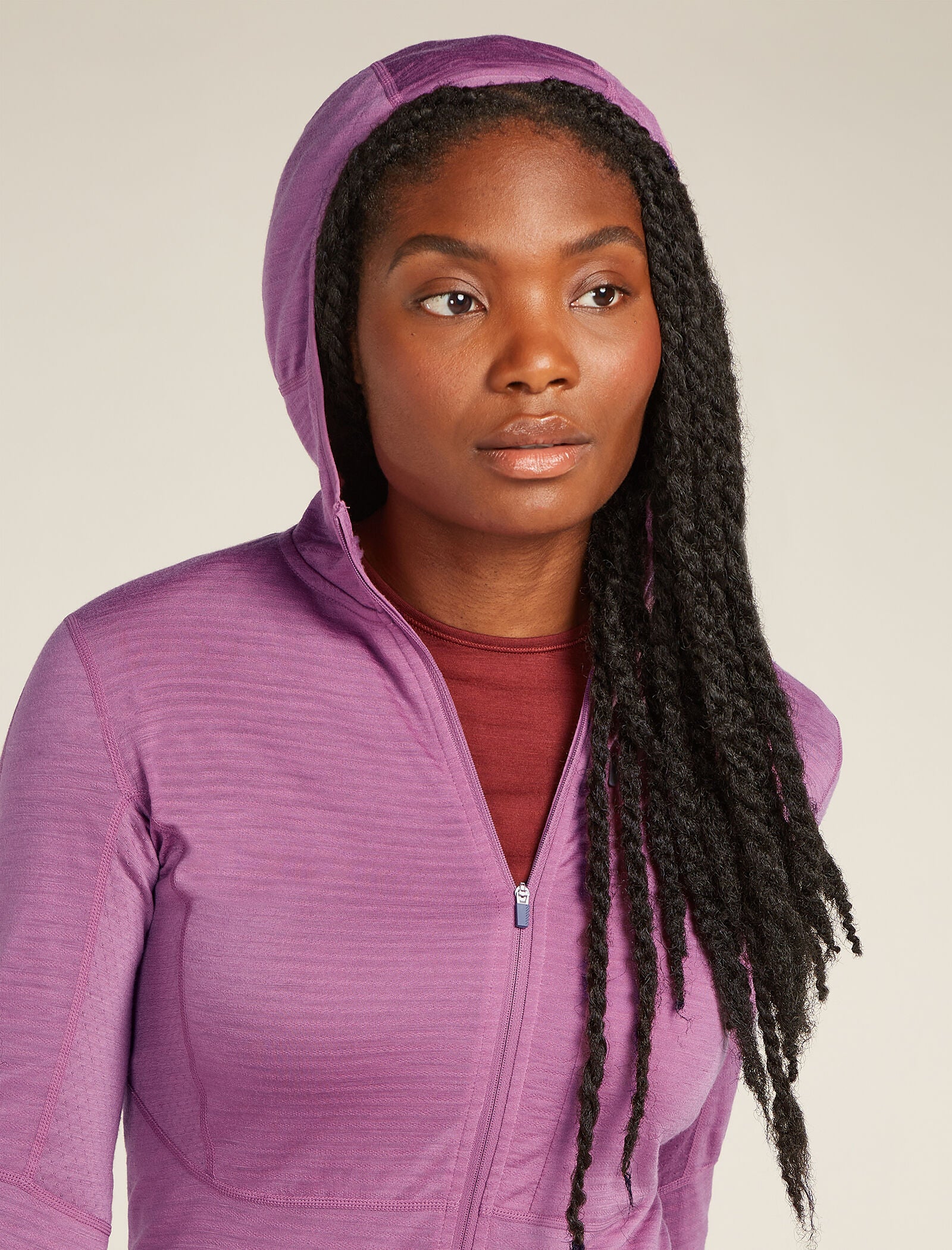 Women's Merino Blend 200 Realfleece™ Descender Long Sleeve Zip Hoodie - Image 9