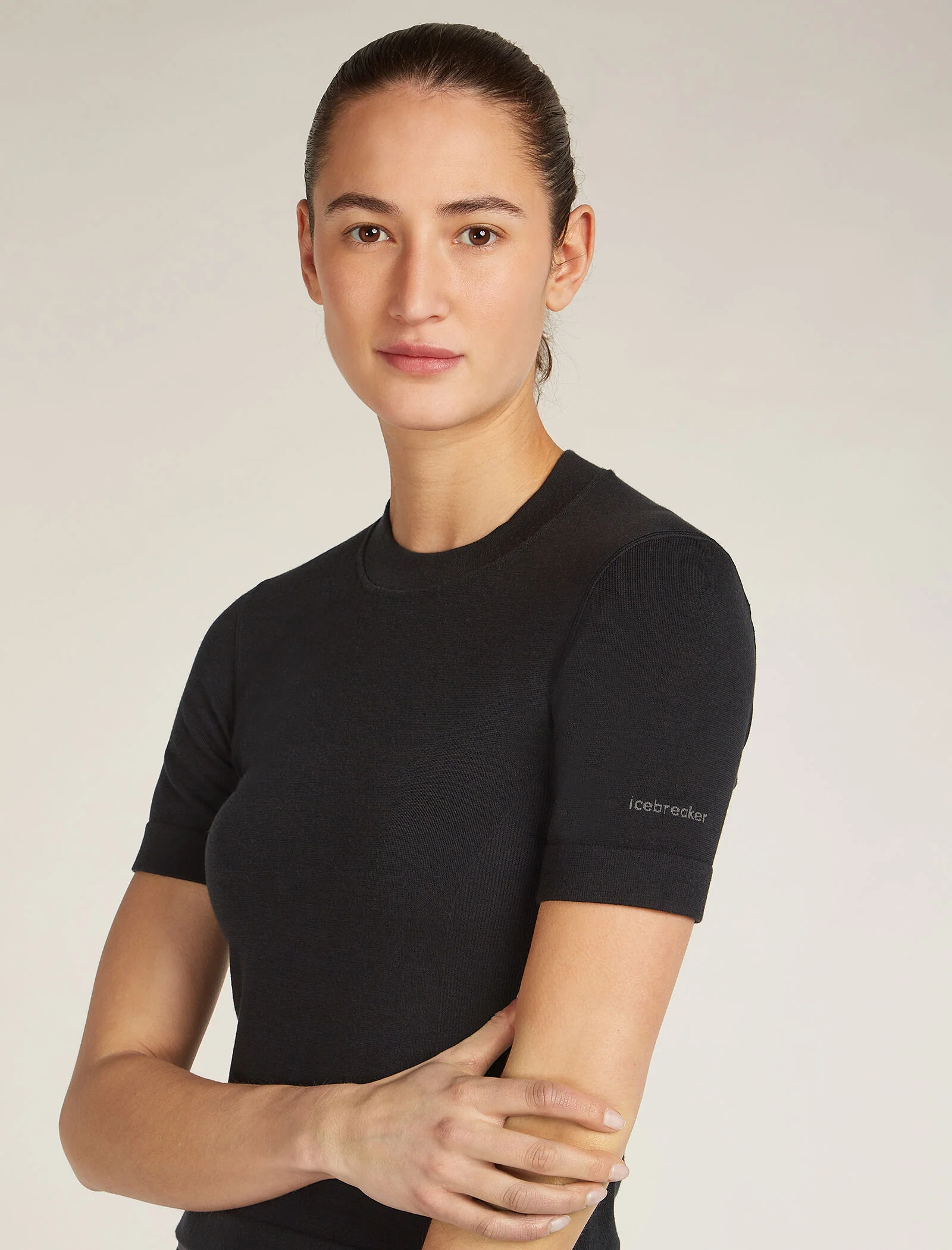Women's Merino Blend 260 Seamless Rib Short Sleeve Mock Neck Thermal Top - Image 5