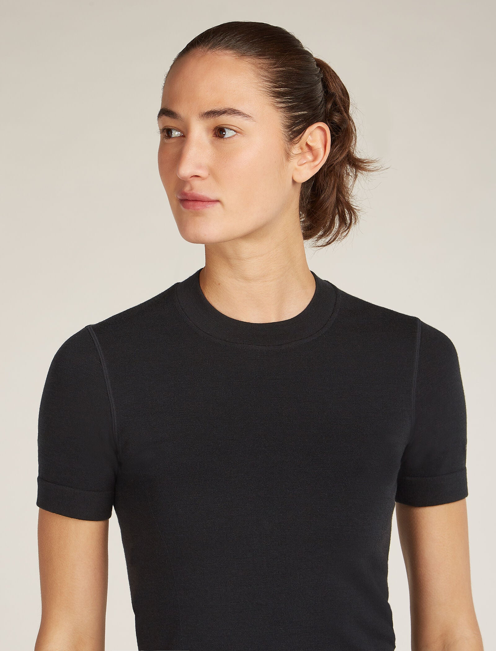 Women's Merino Blend 260 Seamless Rib Short Sleeve Mock Neck Thermal Top - Image 6