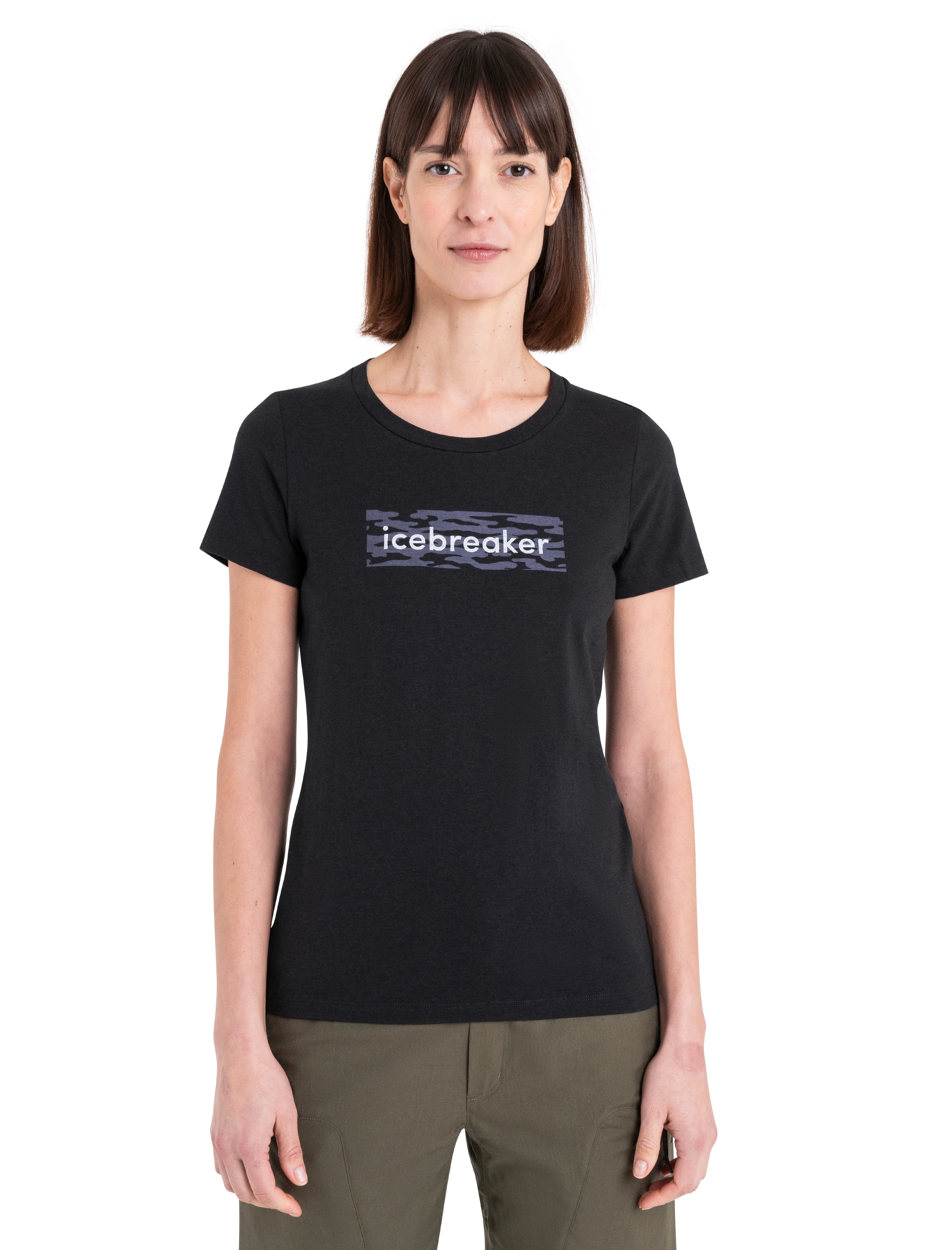 Women's Merino Blend Central Classic T-Shirt Glacial Flow Logo
