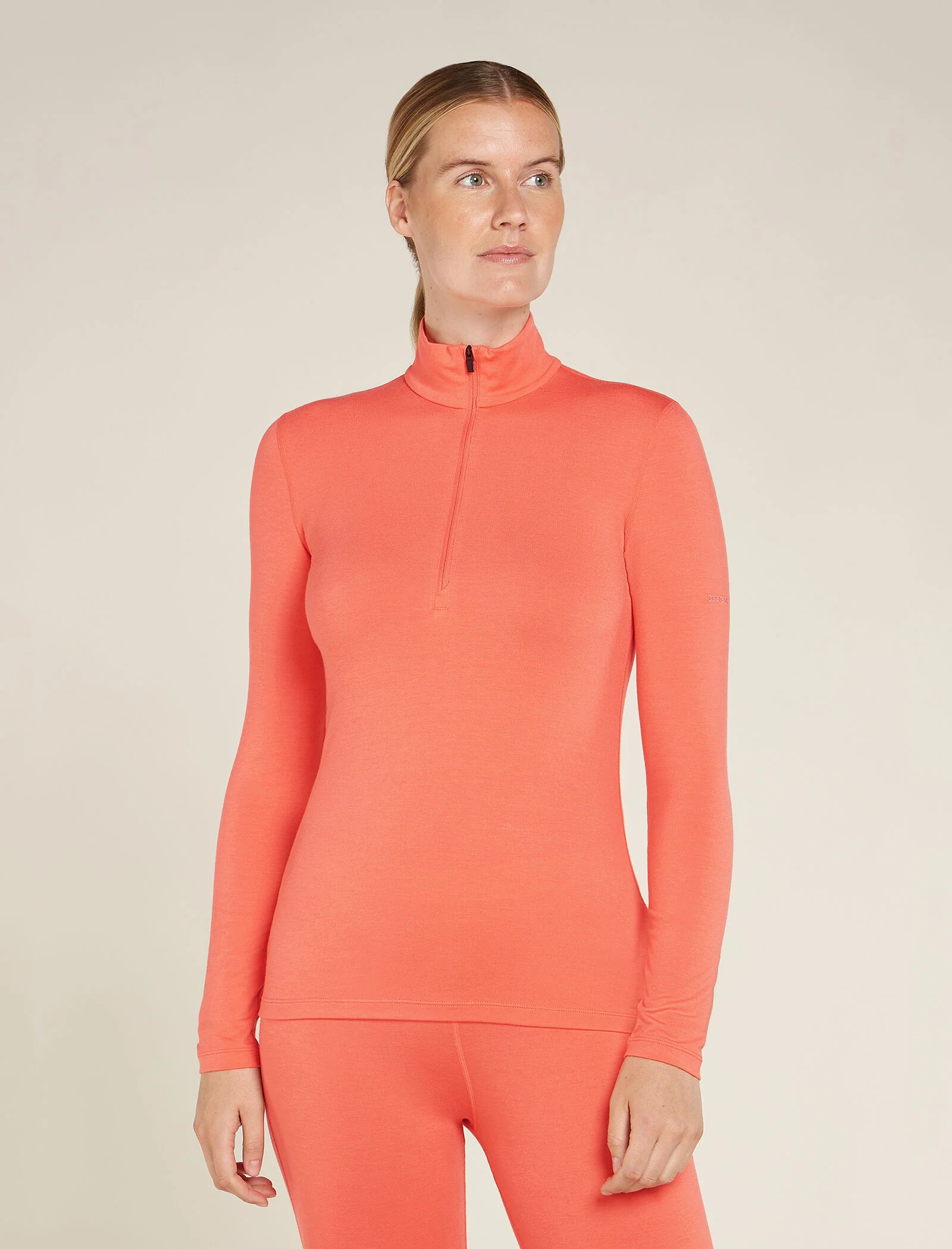 Women's Merino Blend Core Heavyweight Long Sleeve Half Zip Thermal Top