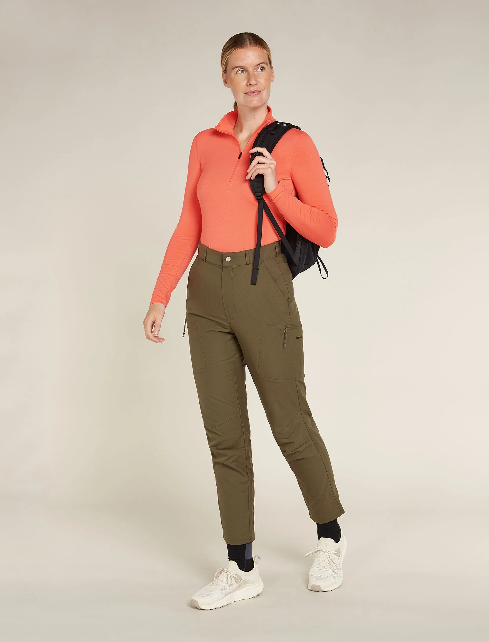 Women's Merino Blend Core Heavyweight Long Sleeve Half Zip Thermal Top - Image 4