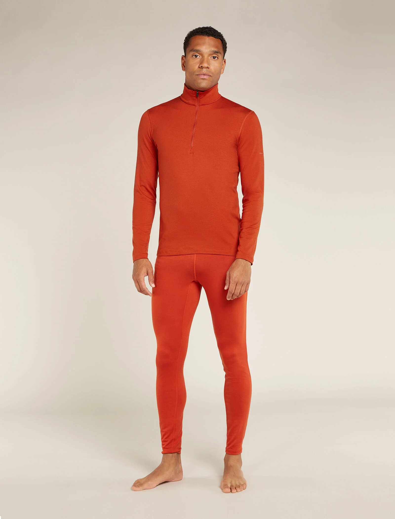 Men's Merino Blend Core Heavyweight Long Sleeve Half Zip Thermal Top - Image 3