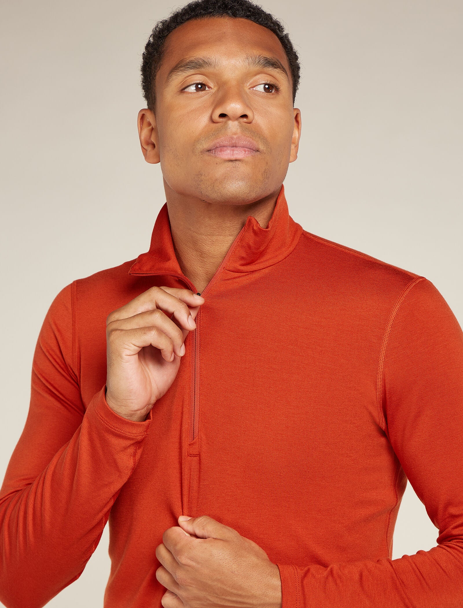 Men's Merino Blend Core Heavyweight Long Sleeve Half Zip Thermal Top - Image 6