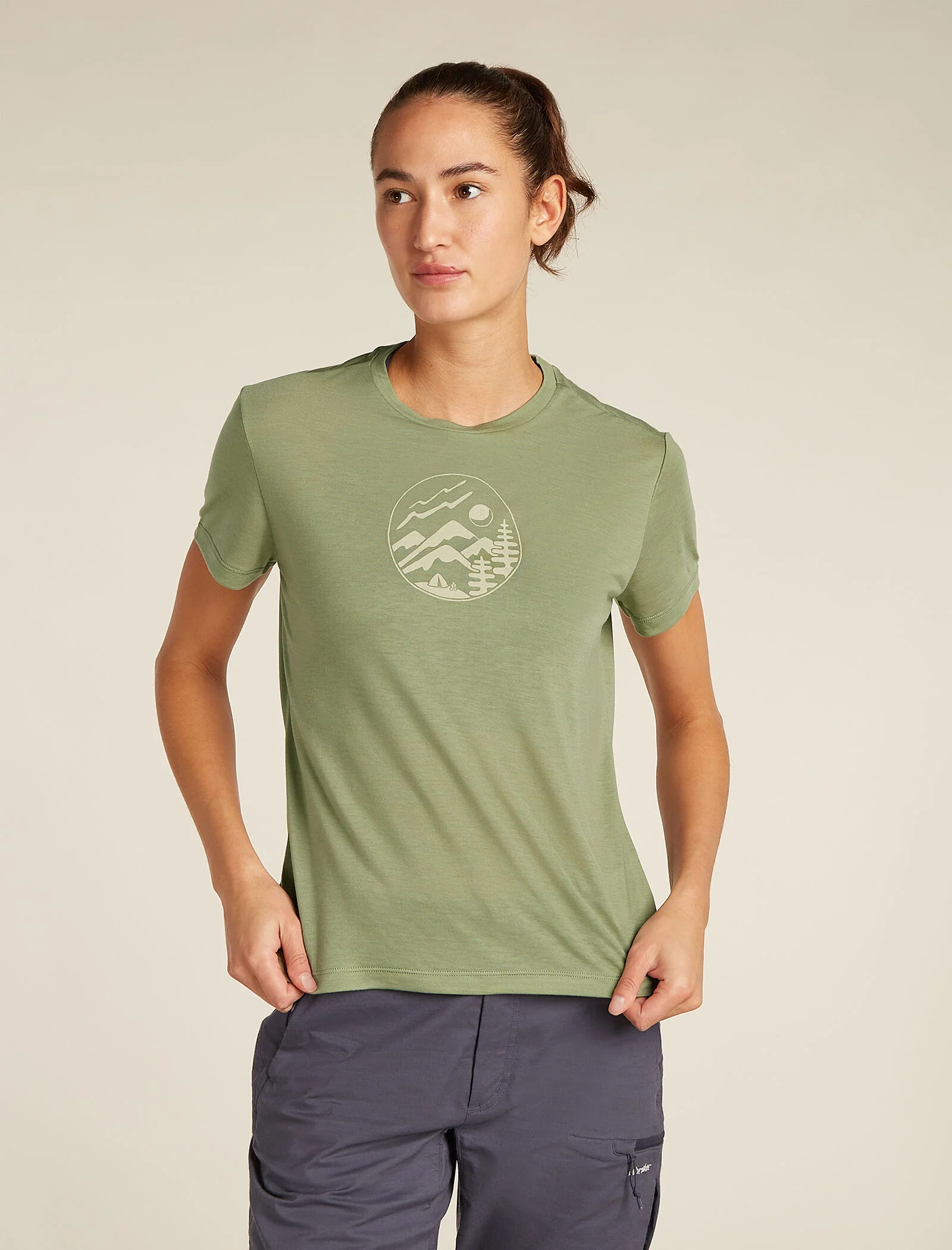 Women's Merino Blend Core Short Sleeve T-Shirt Camping Circle