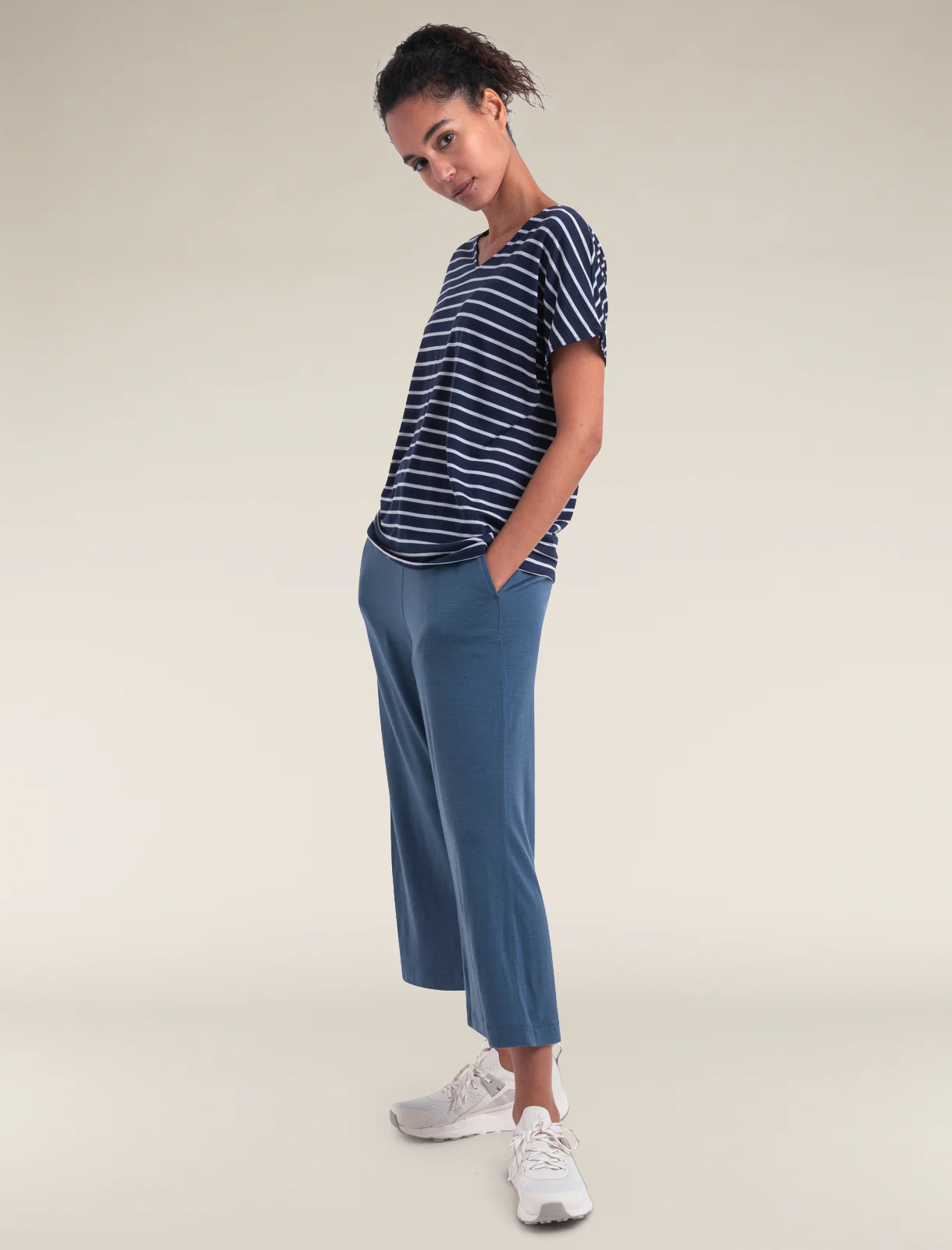Women's Merino Blend Drayden Reversible Top Stripe - Image 3