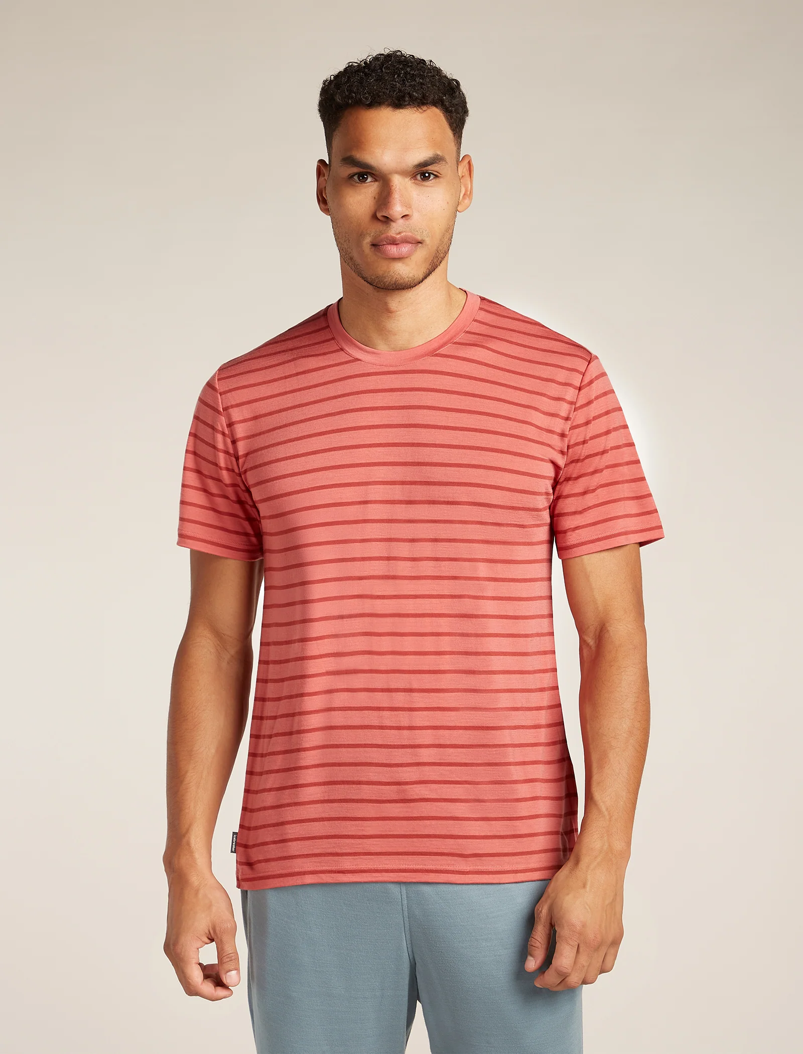 Men's Merino Blend Drayden Short Sleeve T-Shirt Stripe