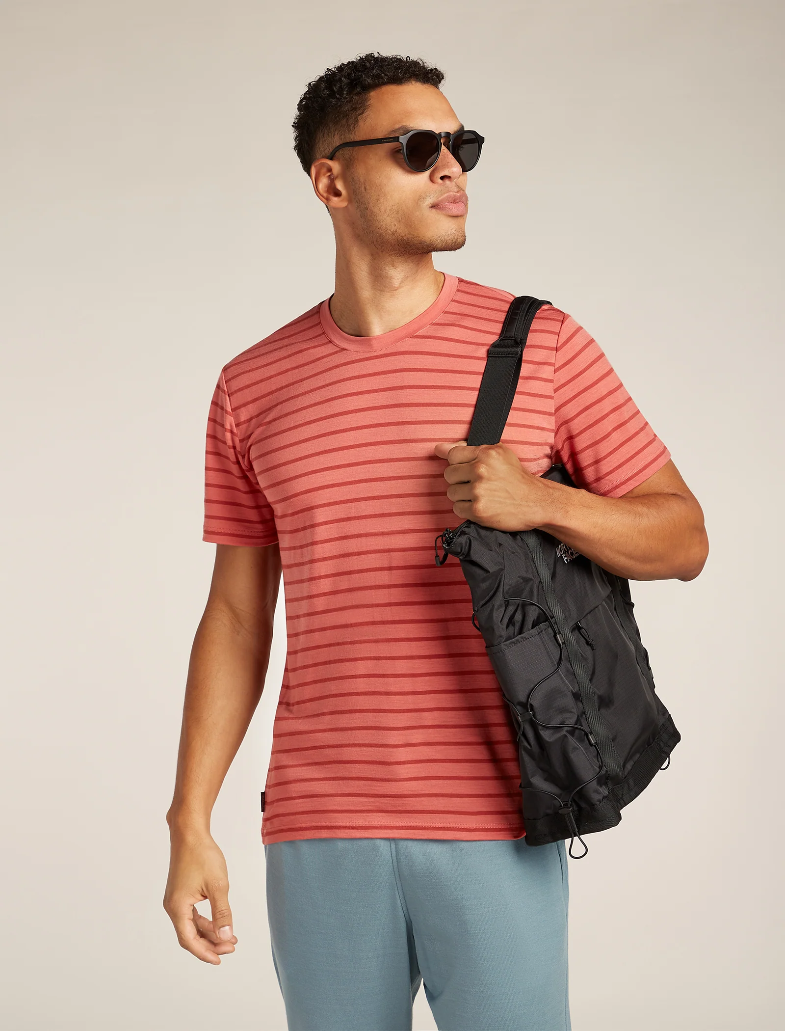 Men's Merino Blend Drayden Short Sleeve T-Shirt Stripe - Image 4