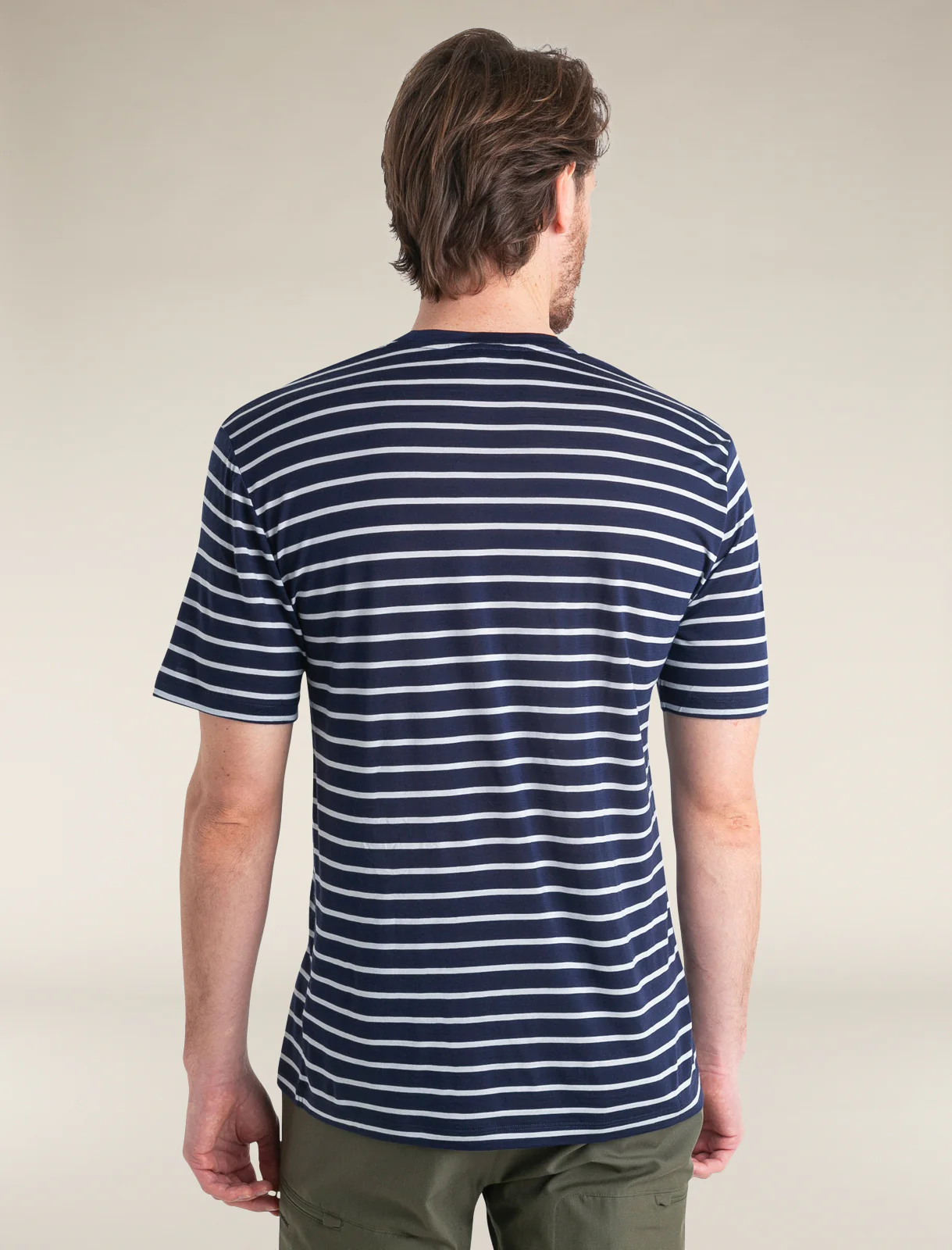 Men's Merino Blend Drayden Short Sleeve T-Shirt Stripe - Image 2