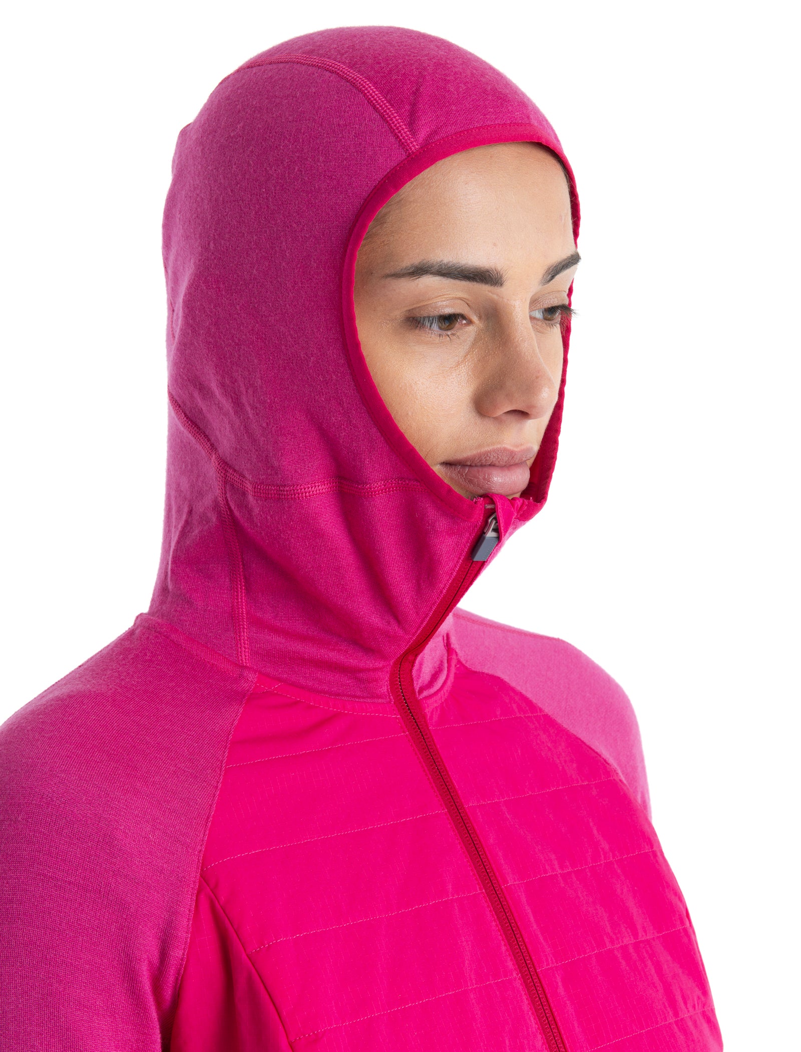 Women's Merino Blend Quantum Hybrid Long Sleeve Zip Hoodie - Image 7