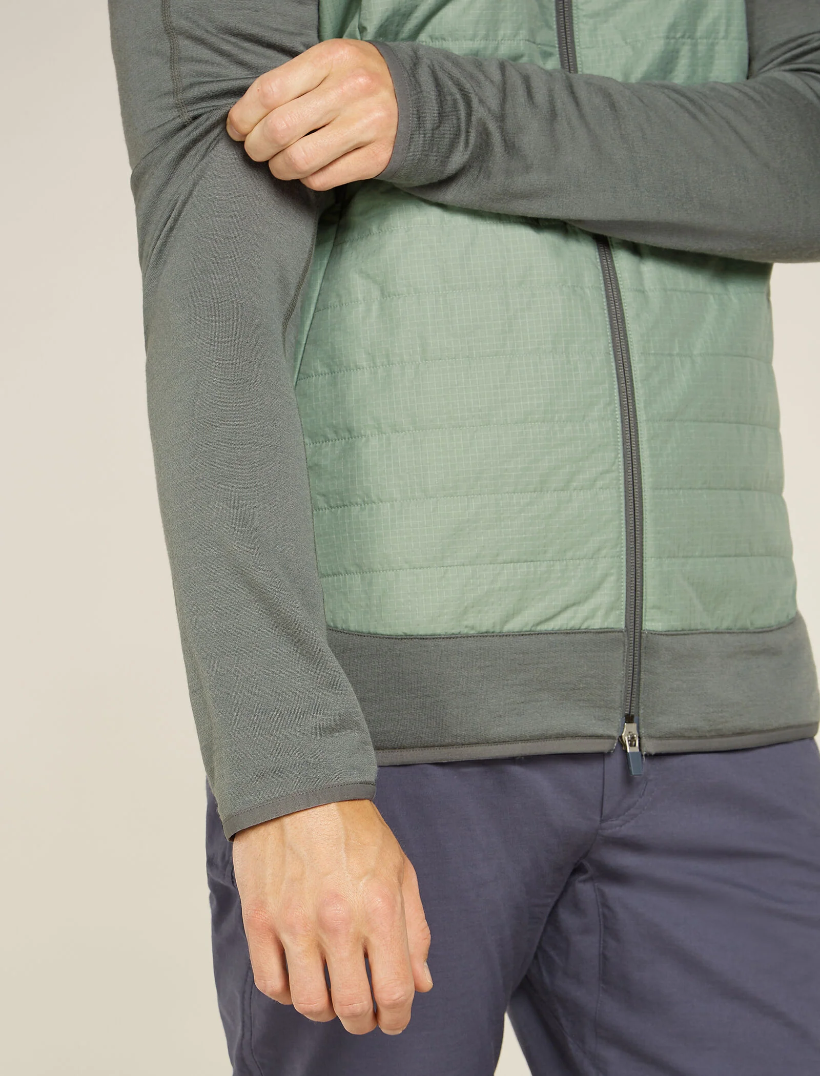 Men's Merino Blend Quantum Hybrid Long Sleeve Zip Hoodie - Image 7