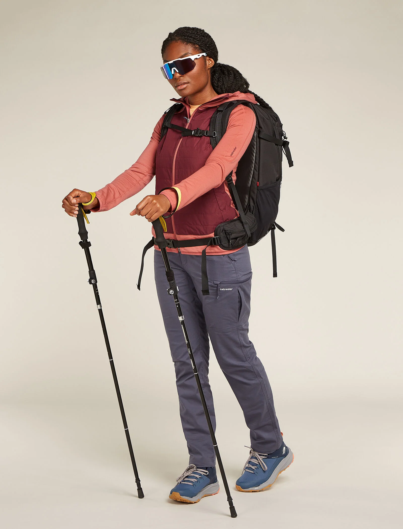 Women's Merino Blend Quantum Hybrid Long Sleeve Zip Hoodie - Image 4