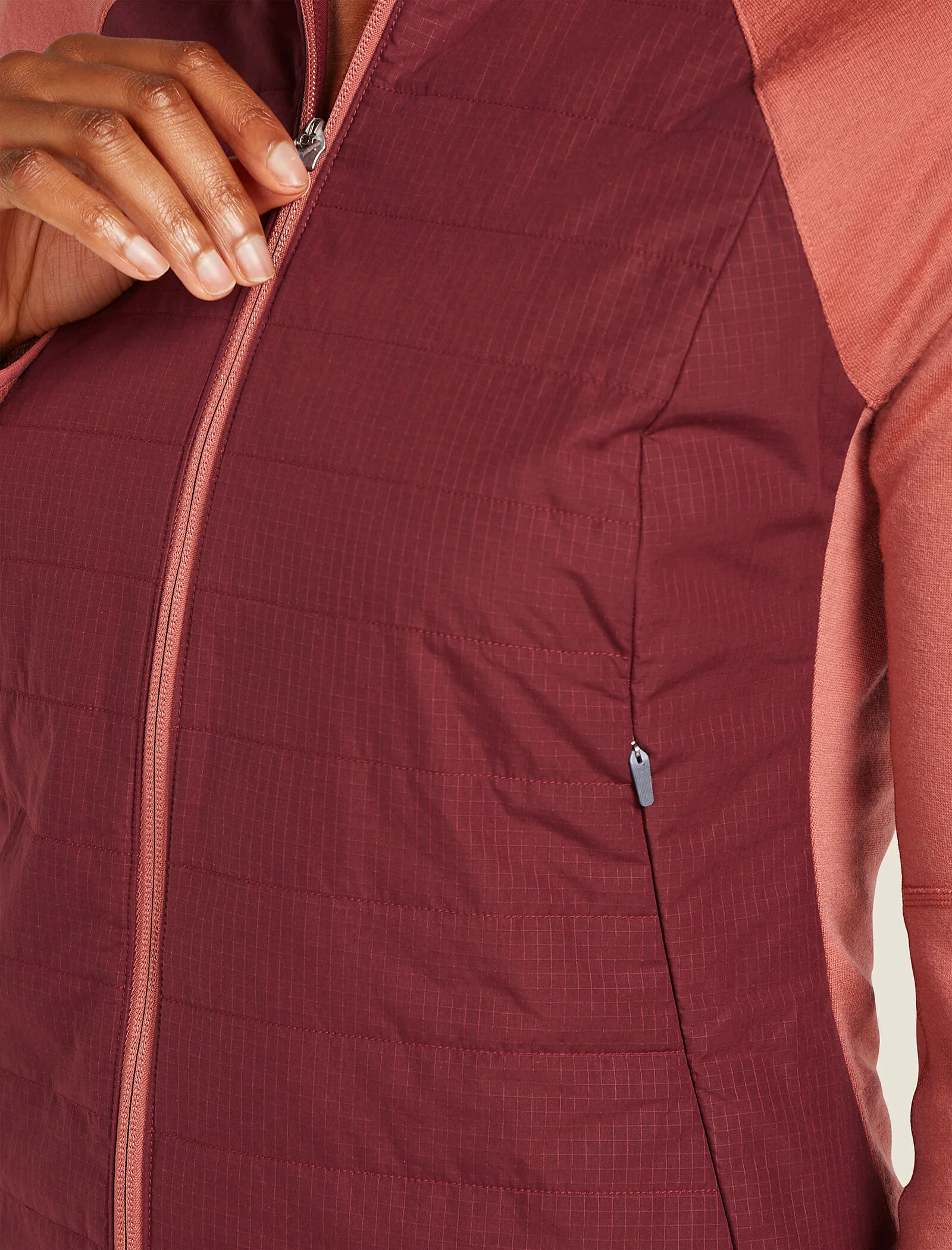 Women's Merino Blend Quantum Hybrid Long Sleeve Zip Hoodie - Image 5