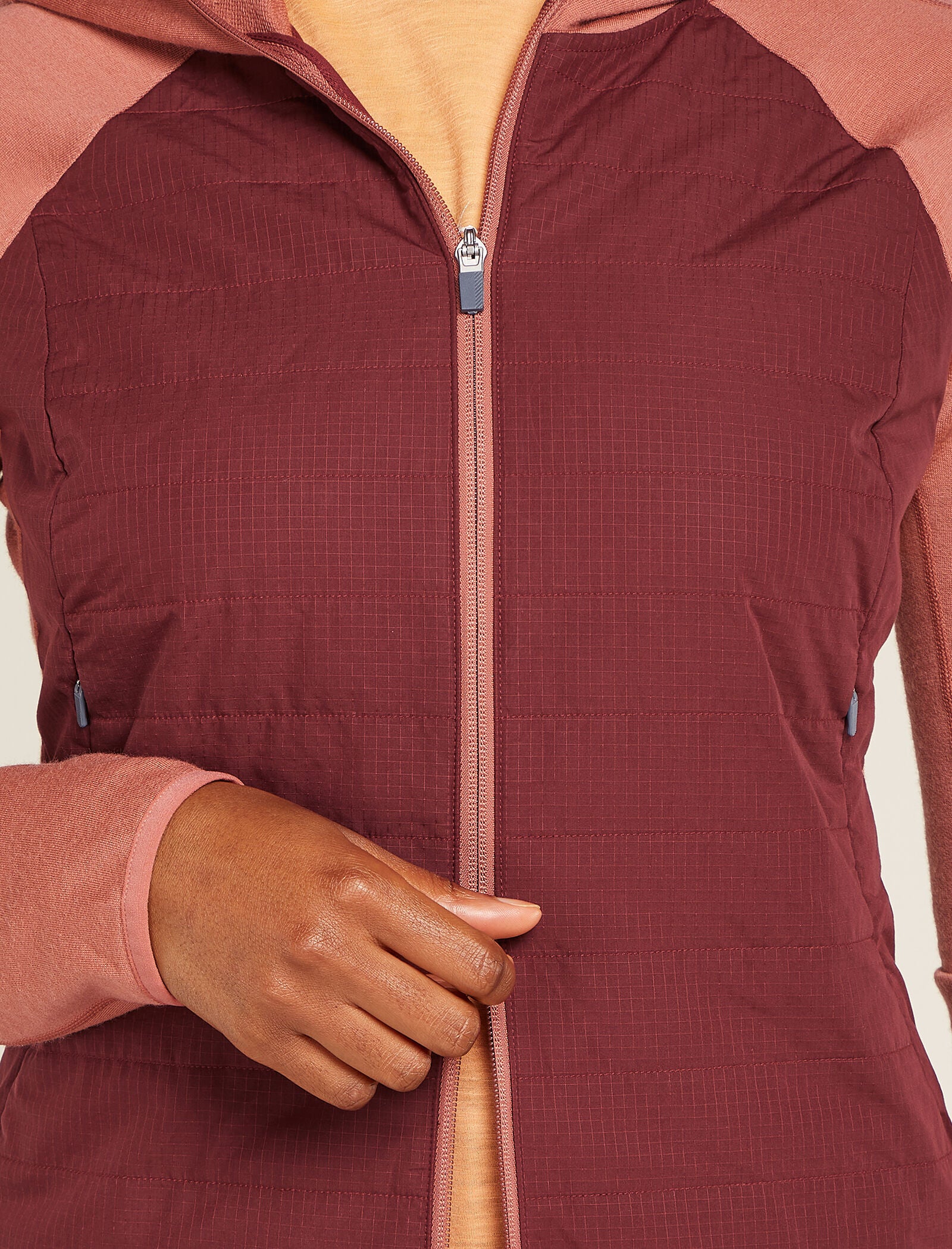 Women's Merino Blend Quantum Hybrid Long Sleeve Zip Hoodie - Image 7