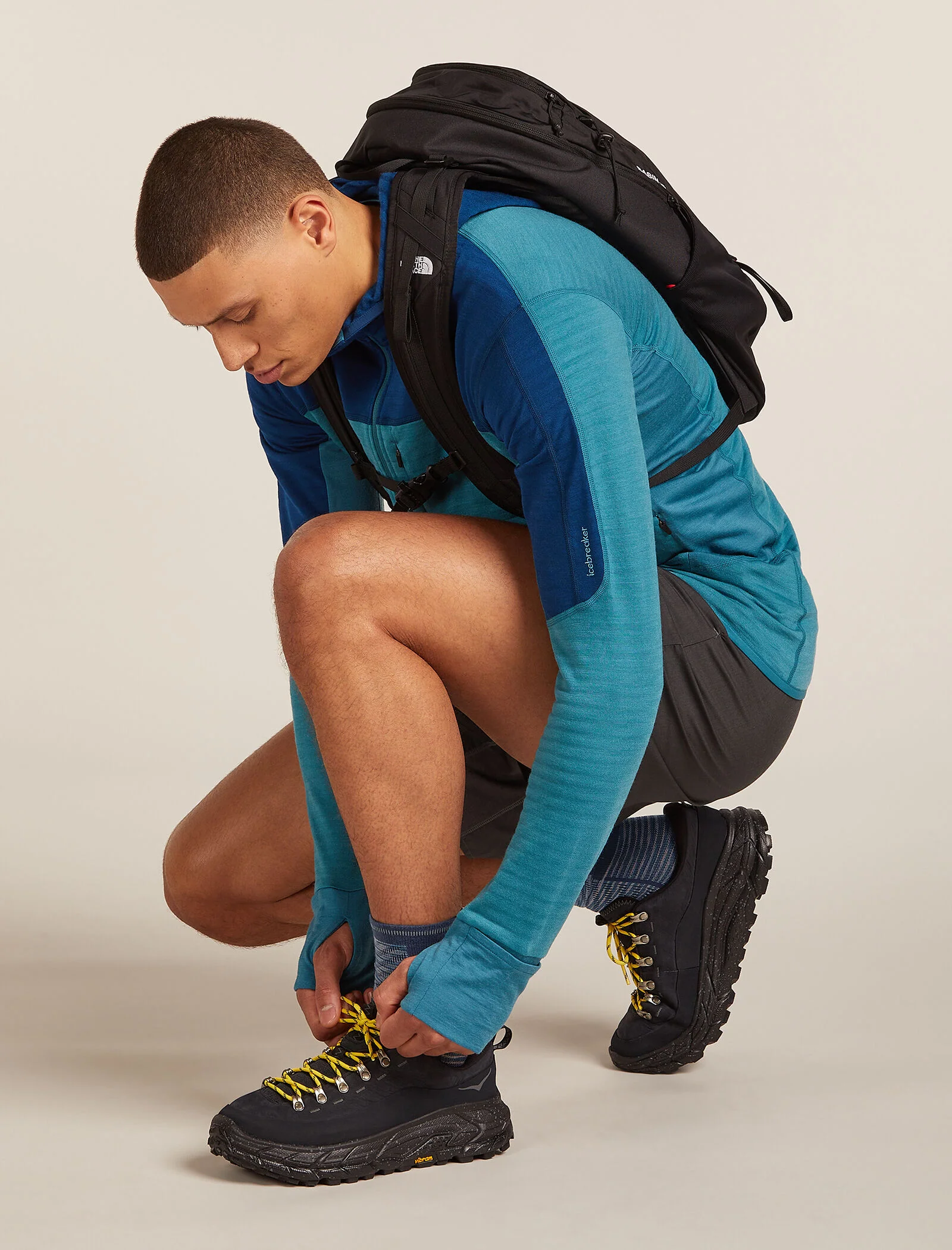 Men Run+ Crew Socks Fusion Dye