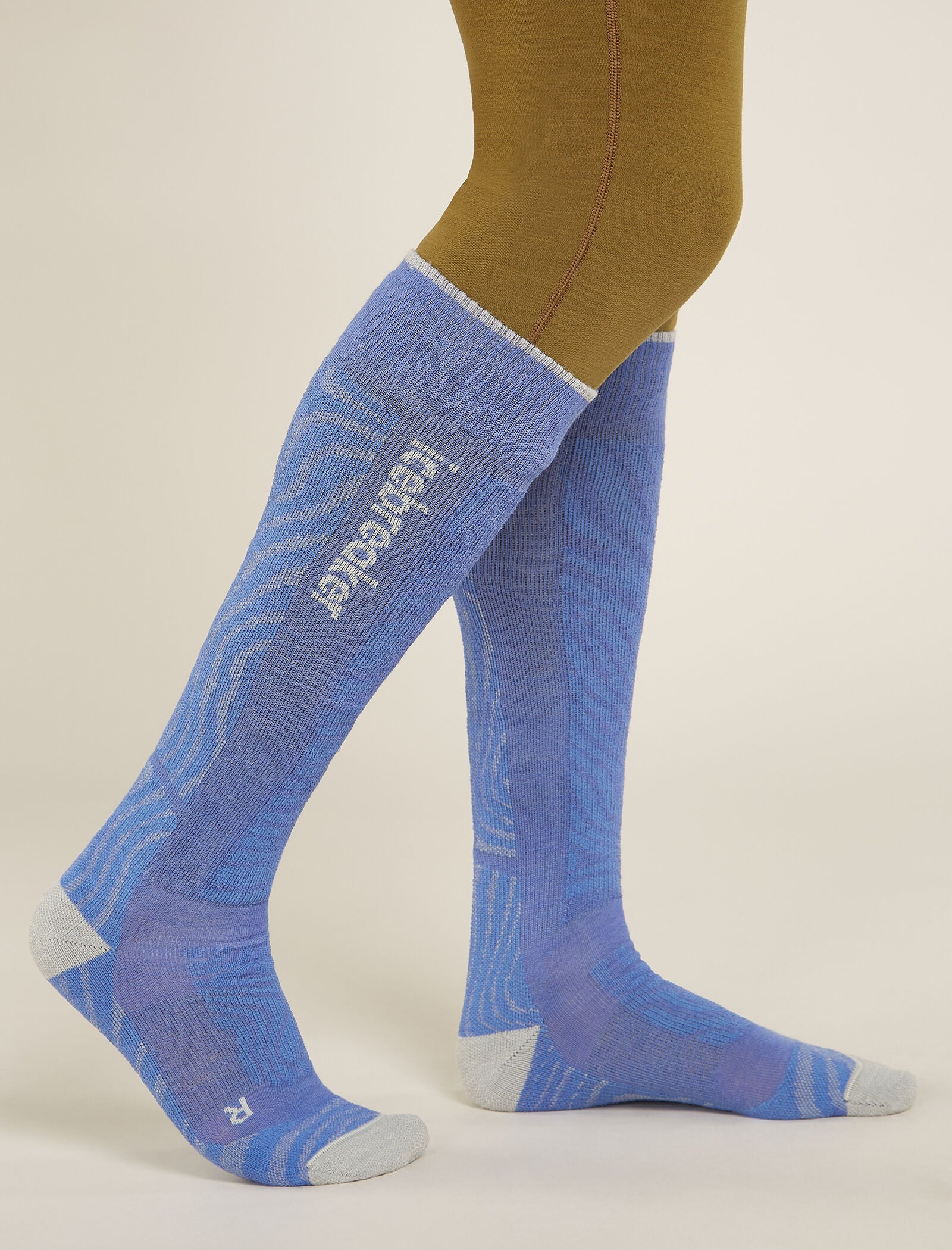 Men's Merino Blend Ski+ Medium Over The Calf Mountain Contour Socks - Image 2