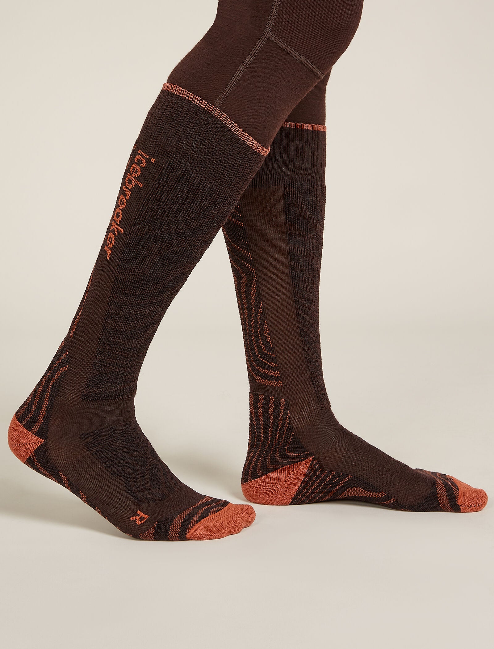 Women's Merino Blend Ski+ Medium Over The Calf Socks Mountain Contour - Image 2