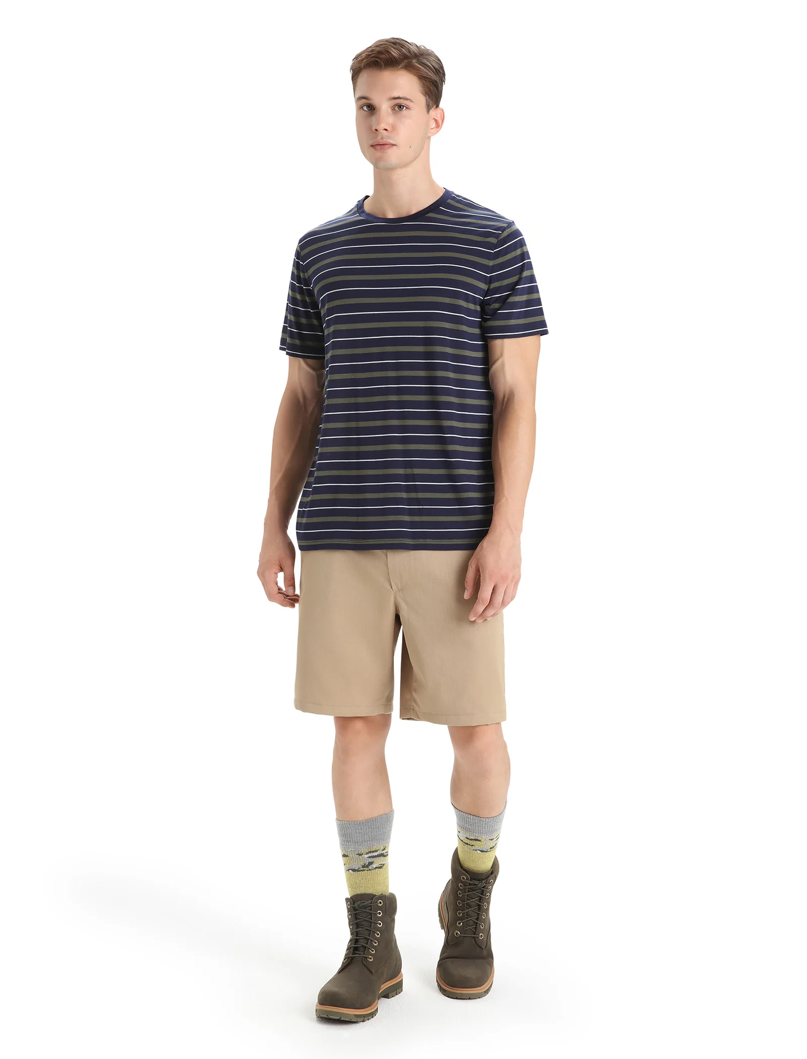 Men's Merino Blend Wave T-Shirt Stripe - Image 3