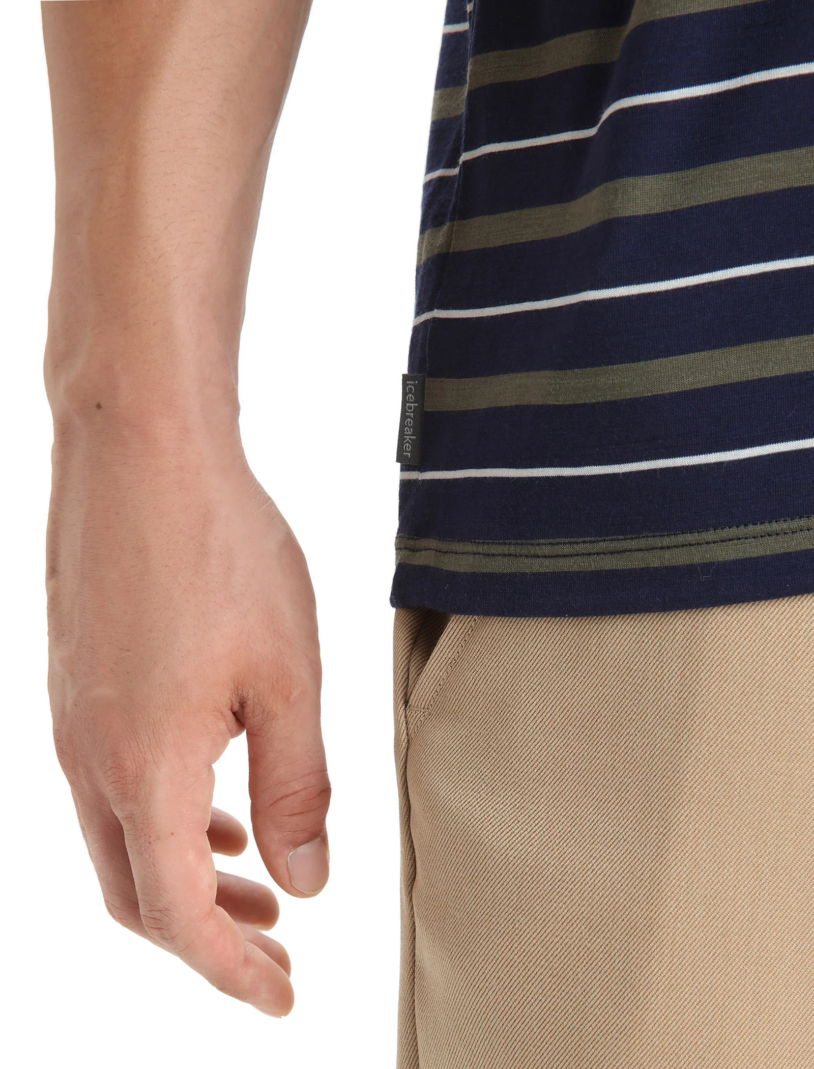 Men's Merino Blend Wave T-Shirt Stripe - Image 5