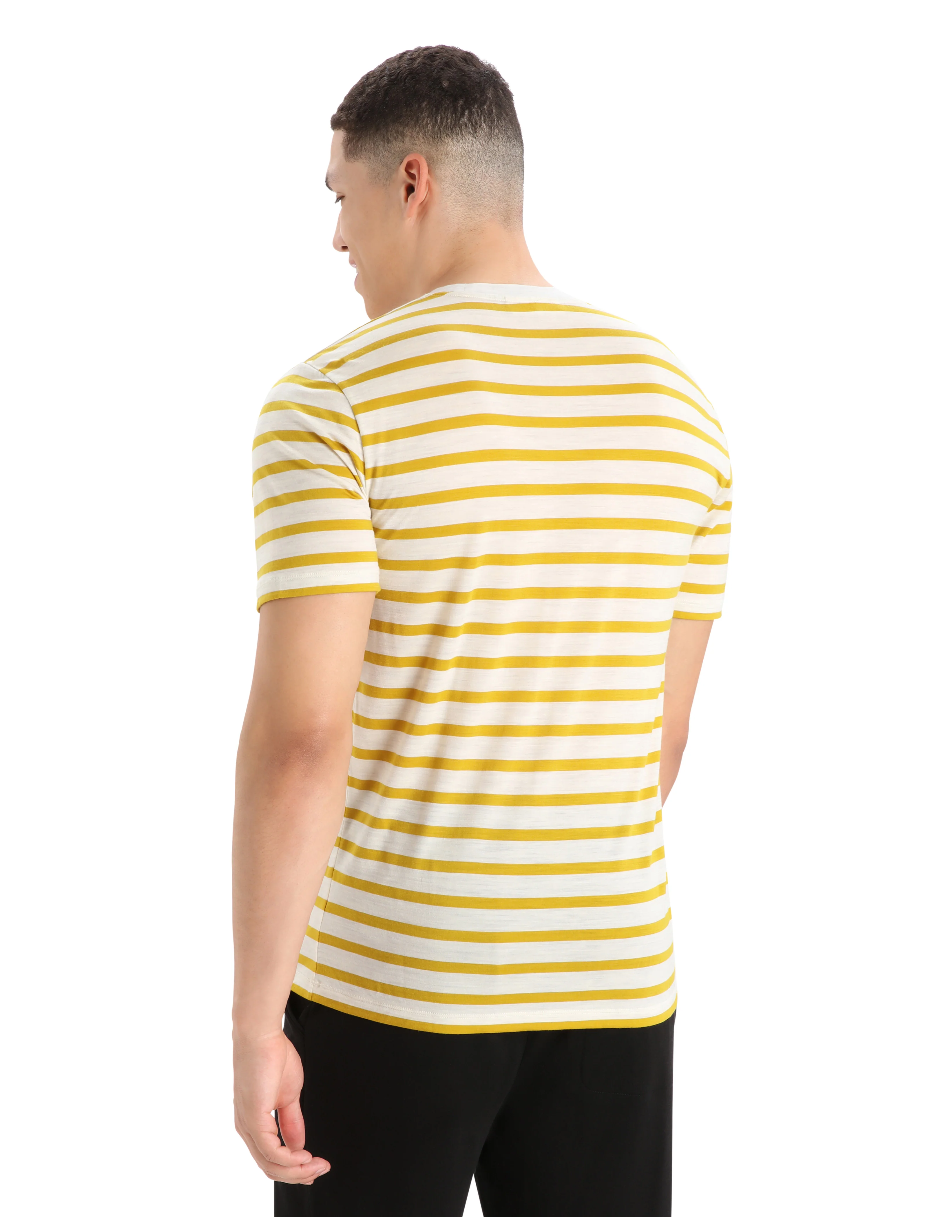 Men's Merino Drayden Short Sleeve T-Shirt Stripe - Image 2