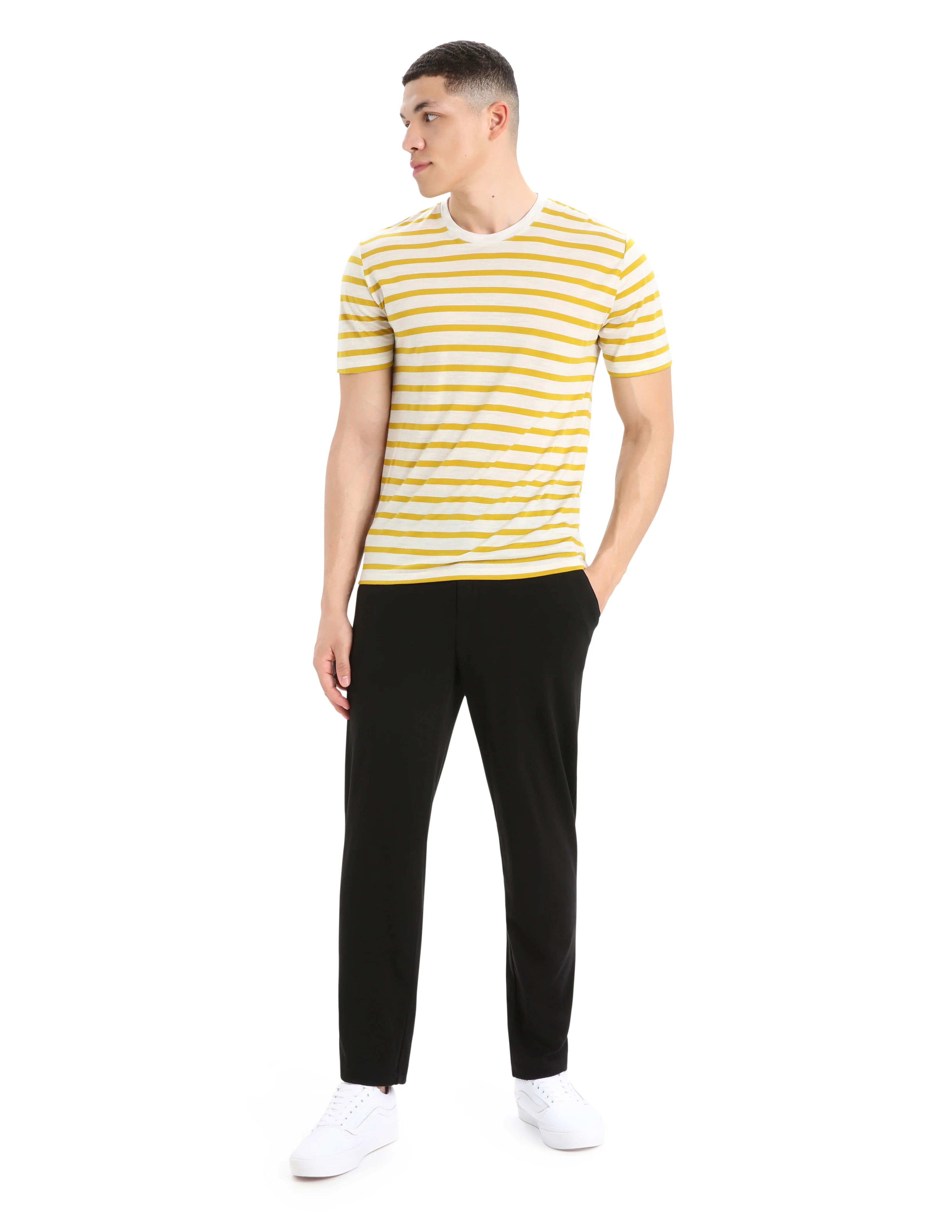Men's Merino Drayden Short Sleeve T-Shirt Stripe - Image 3