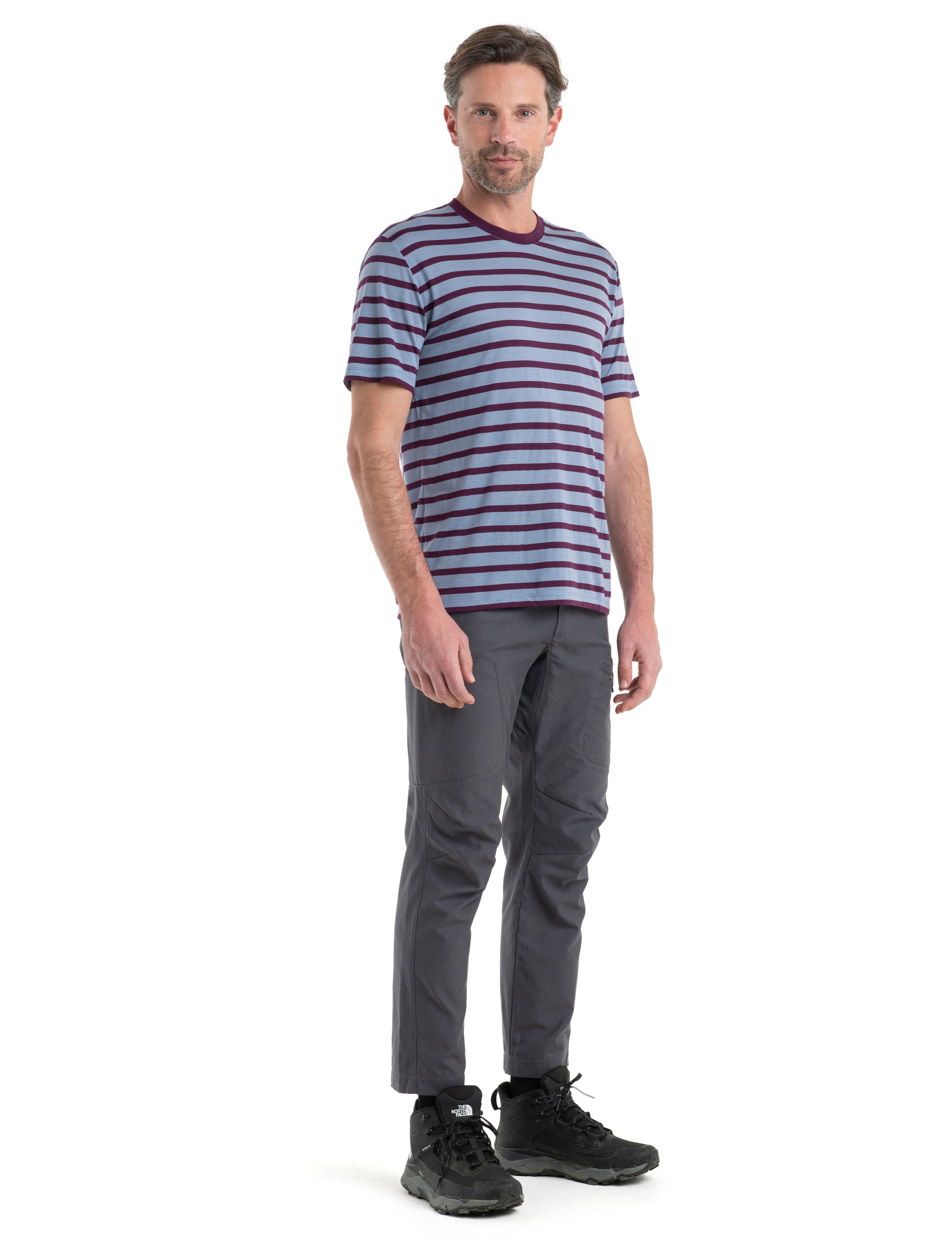 Men's Merino Drayden Short Sleeve T-Shirt Stripe - Image 3