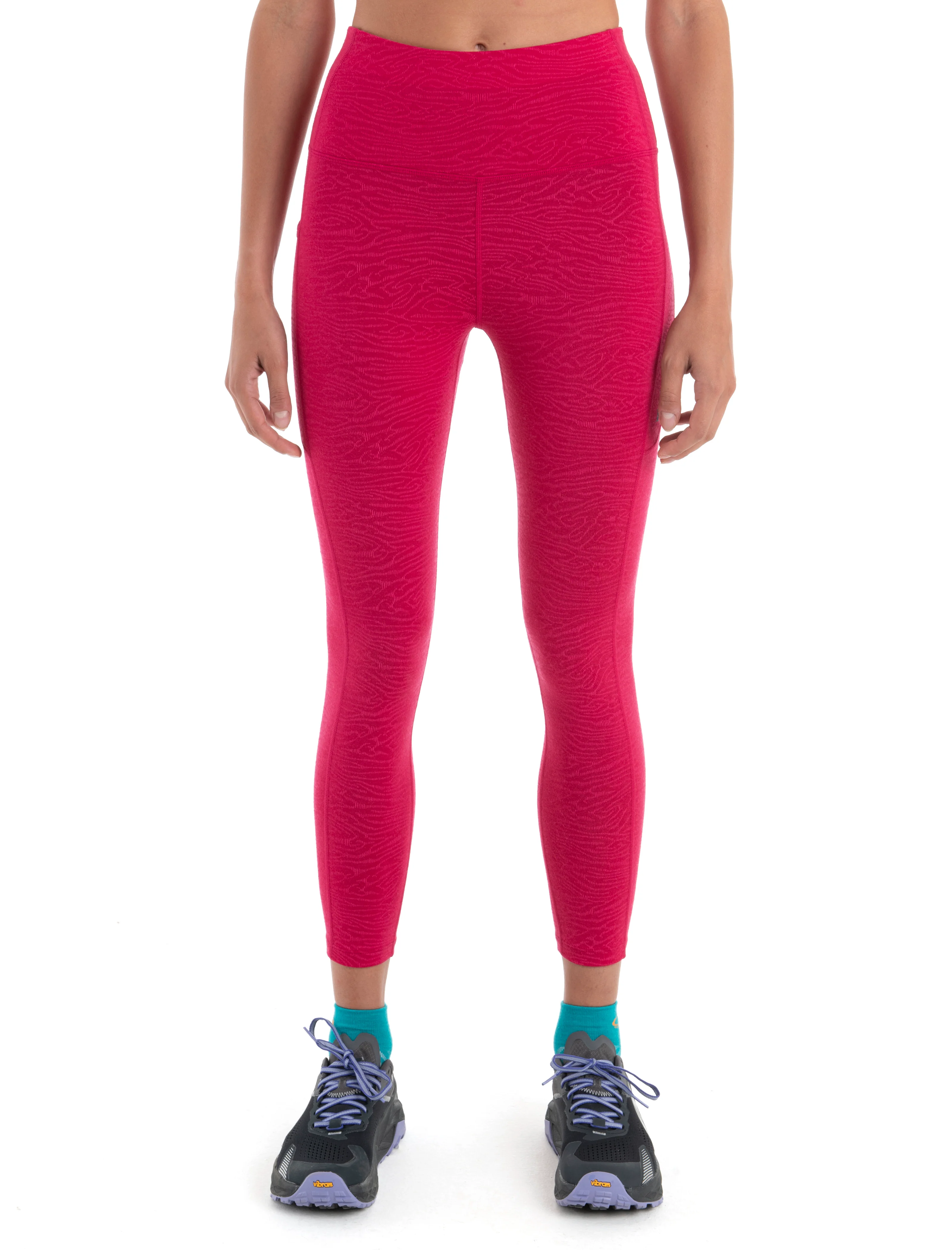 Women's Merino Fastray High Rise Tights IB Topo Lines