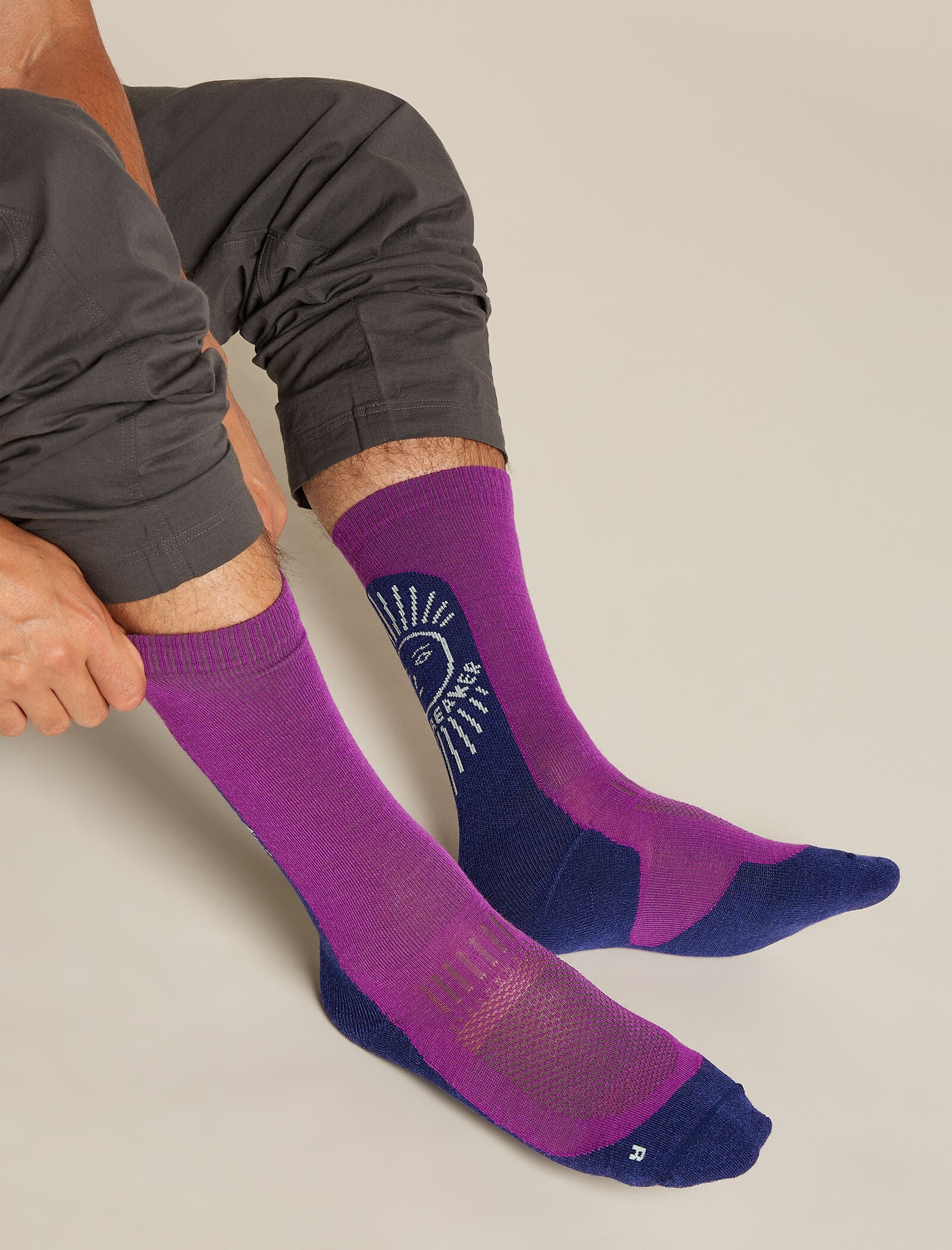 Men's Merino Hike+ Light Crew Socks IB Solar - Image 2