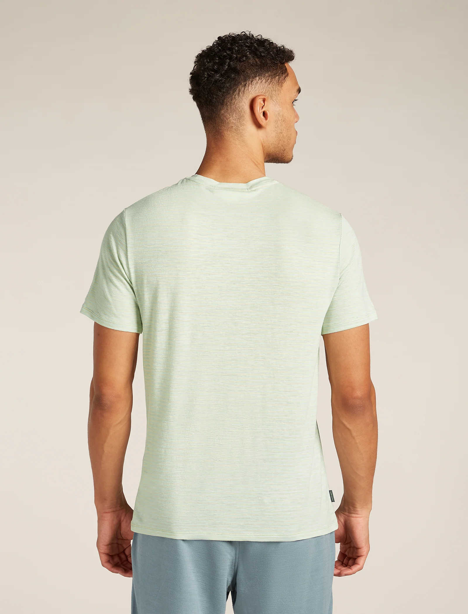 Men's Merino Linen T-Shirt Stripe - Image 2