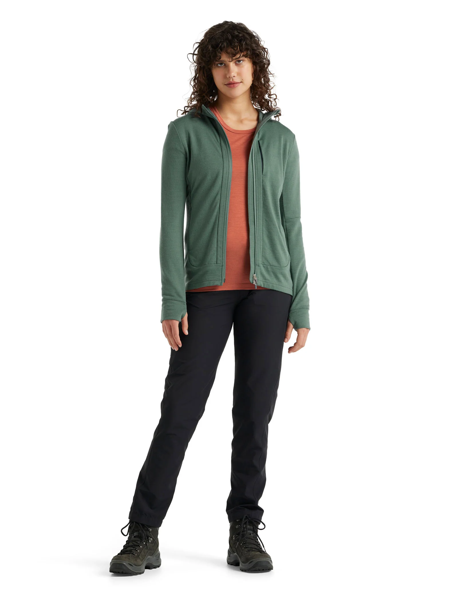 Women's Merino Quantum III Long Sleeve Zip Hoodie - Image 3