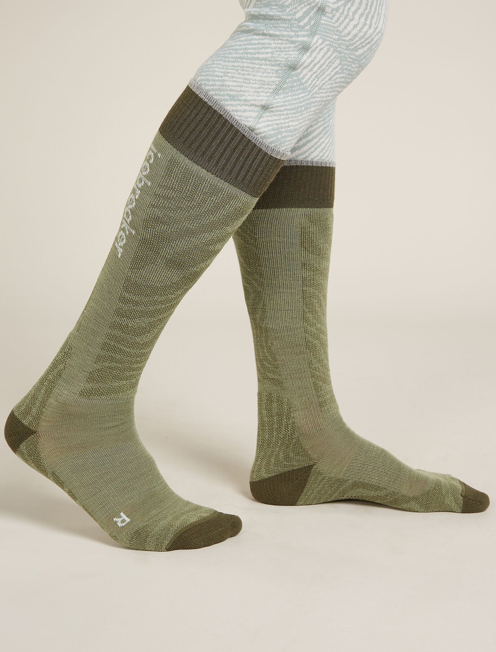 Women's Merino Ski+ Light Over The Calf Socks Mountain Contour - Image 2