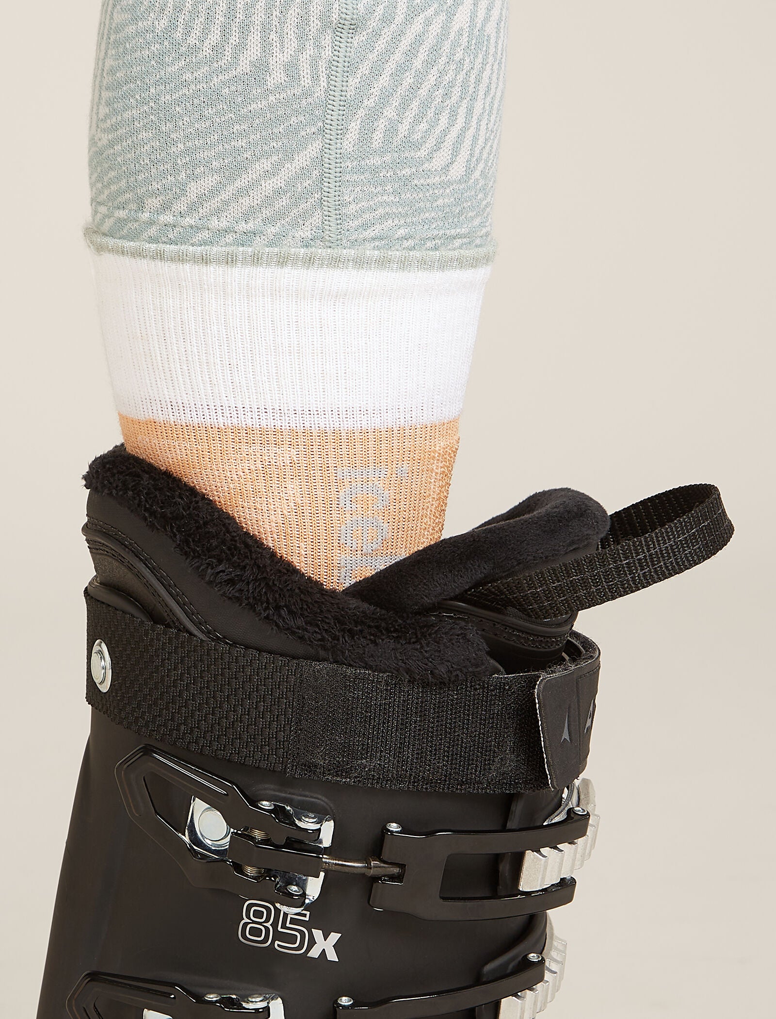 Women's Merino Ski+ Light Over The Calf Socks Mountain Contour