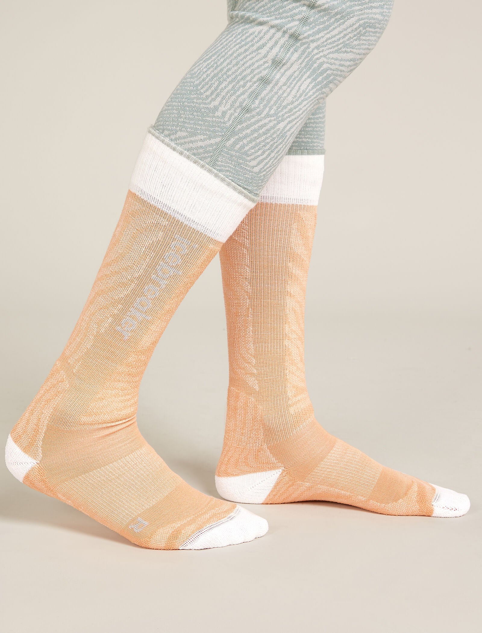 Women's Merino Ski+ Light Over The Calf Socks Mountain Contour - Image 2