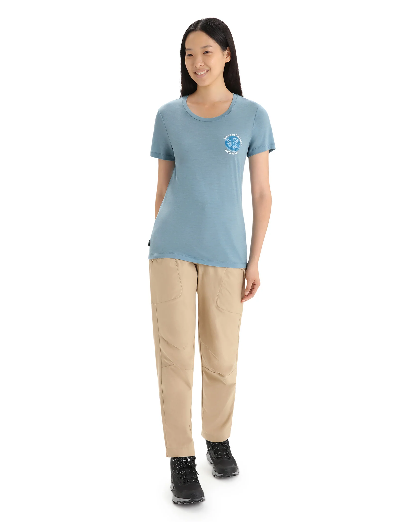 Women's Merino Tech Lite II Short Sleeve T-Shirt icebreaker Earth - Image 7