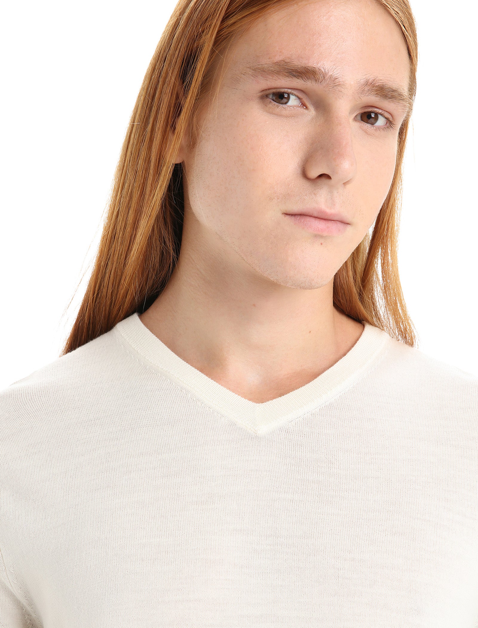 Men's Merino Wilcox Long Sleeve V Neck Sweater - Image 4