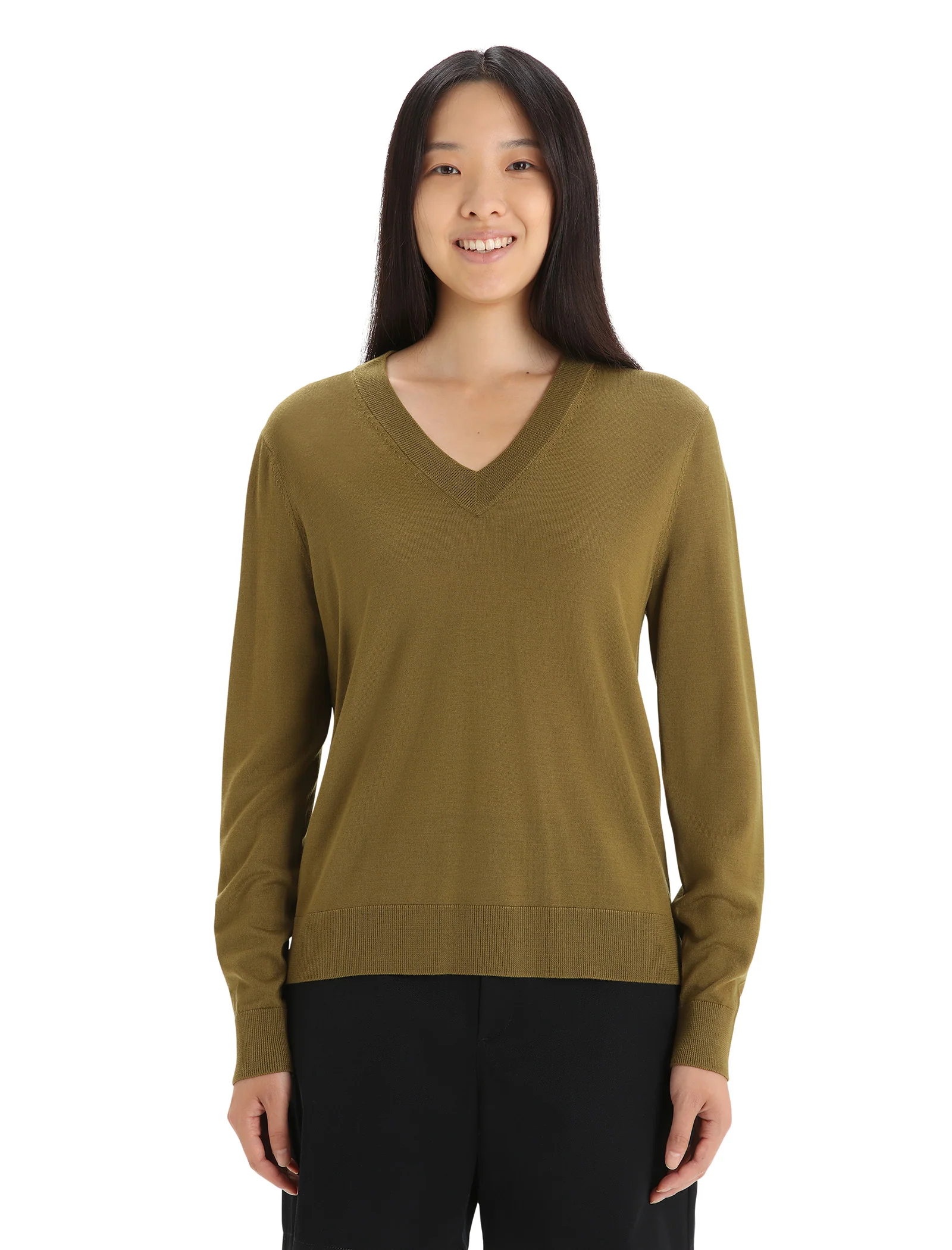 Women's Merino Wilcox Long Sleeve V Neck Sweater